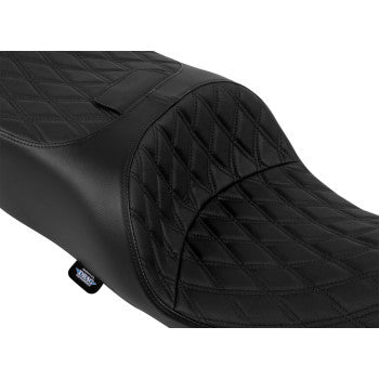 DRAG SPECIALTIES SEATS Freedom Seat - Vinyl - Double Diamond Black Stitch - FLRT/FLTRT '15-'25 0801-2334