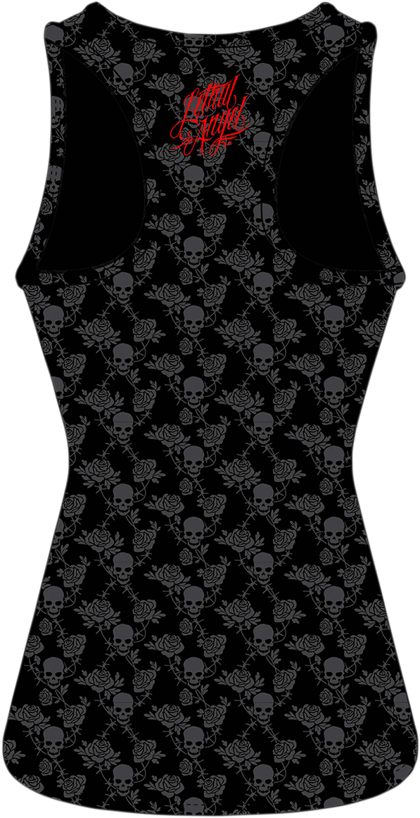 LETHAL THREAT Women's Armtat Tank Top - Black - 1XL LA206061X