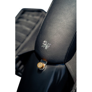 SLYFOX Slyfox Seat - Gray Logo - Black Vinyl w/ Slipstop - Carbon Fiber - XL  4684B-slyfox
