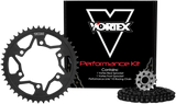 VORTEX Chain and Sprocket Kit - WSS - Black - Yamaha YZF-R6 S CK6128