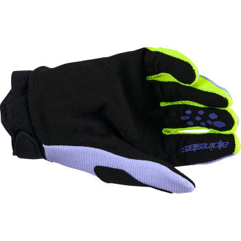 ALPINESTARS Youth Full Bore V2 Gloves - Purple/Fluo Yellow - 3XS 3540226-3175-3XS