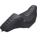MUSTANG Kodlin Signature Series Squareback™ Seat - Black w/ Gunmetal Stitch - FLH/FLT '23-'24 76324GM