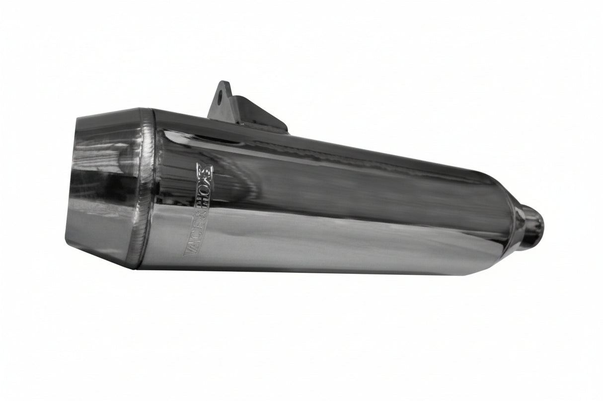 BASSANI XHAUST 4" Slip-On Muffler with Billet End Cap - Chrome - Scout 1811-4939 8S37C