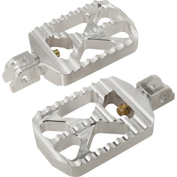 JOKER MACHINE Bear Claw Footpegs - Silver - Harley-Davidson 08-646-6