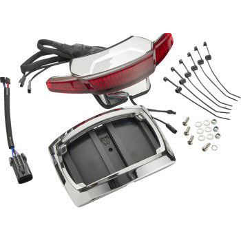 CIRO Tail Light License Plate Mnt Latitude Indian Red Lens Chr 46473