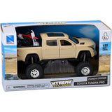 NEW RAY TOYS Toyota Tundra Off Road Pick Up w/ Honda Dirt Bike - 1:32 Scale - Tan/Red SS-54456