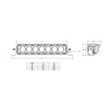 Rigid Industries Revolve 10in Bar w/Amber Trim Ring 411613
