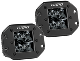 Rigid Industries D2 - Midnight Edition Flush Mount Spot Lights 212213BLK