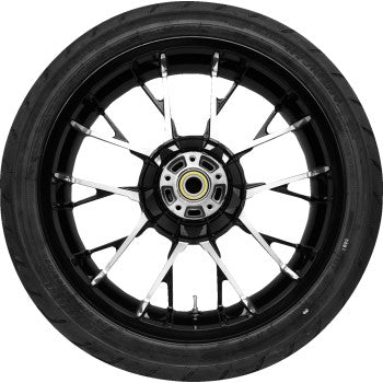 COASTAL MOTO Marlin Rear Wheel - Black Cut (18") | Dunlop AE2 Tire (180/55B18) PKG2-MAR185BC-ABST
