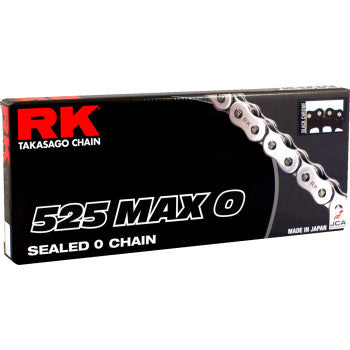 RK 525 Max O - Drive Chain - 150 Links - Black/Chrome 525MAXO-150-BC