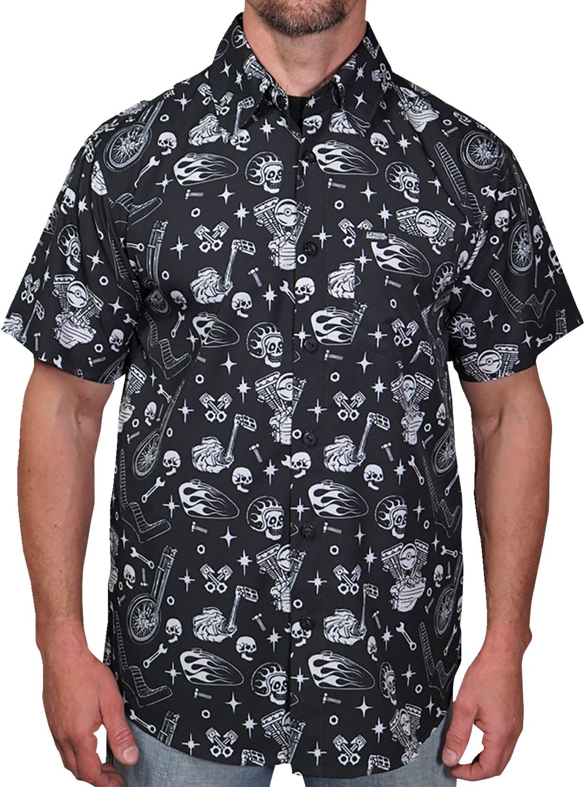 LETHAL THREAT Chop It Short-Sleeve Shirt - Black - Medium MG60131M