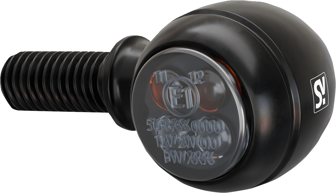 HIGHSIDER Run/Turn Signal - Amber/White - Black 204-297
