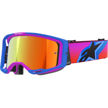 ALPINESTARS GOGGLES Goggle Vision 8 Corp Blue/Purp/Org Mirror-Red 5101625-7286