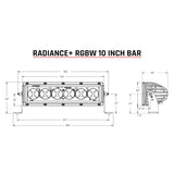 Rigid Industries Radiance+ 10in. RGBW Light Bar 210053