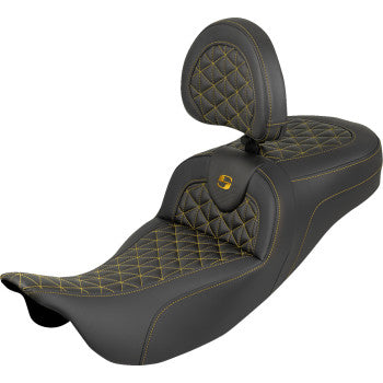 SADDLEMEN Seat Roadsofa Tri Gripper W/Db Gold Stitch 808-07B-211B7