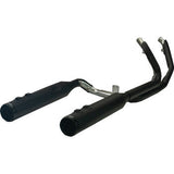 KHROME WERKS 2-into-1-into-2 Dominator-SR Exhaust System - Black - Without End Caps - M8 Touring 200810A-SR