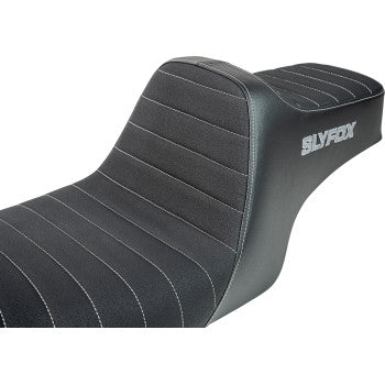 SLYFOX Highnoon Seat - Vinyl - Classic Stitch - Gray Logo - FL '97-'07 4702B-SlyFox