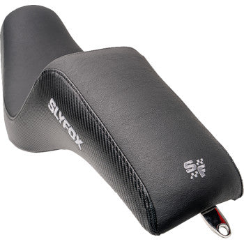 SLYFOX Slyfox Seat - Gray Logo - Black Vinyl w/ Slipstop - Carbon Fiber - Dyna 4883B-slyfox