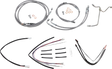 BURLY BRAND Handlebar Cable/Brake Line Kit - Complete - 18" Ape Hanger Handlebars - Stainless Steel B30-1157