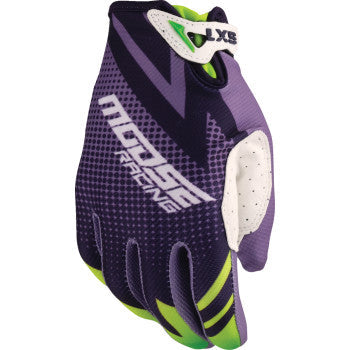 MOOSE RACING Youth SX1™ Gloves - Purple/Green - XS 3332-1892