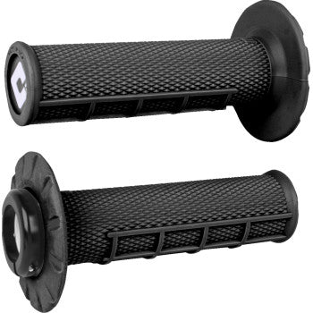 ODI Half Waffle v2.1 Lock-On Grips - ATV/MX - Black/Black J33HWB-B