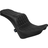 DRAG SPECIALTIES SEATS Freedom Seat - Vinyl - Double Diamond Black Stitch - FL/FX '18-'25 0802-1687