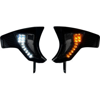 CUSTOM DYNAMICS Shark Demon® Turn Signal Vents - Smoke Lens SD-RG23-VTS-AW