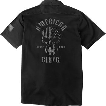 American Biker Biker Sam Contrast Stitch Shop Shirt - Black/Gray - XL ABBSAM16ST8BCHXR