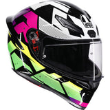 AGV Helmet K1 S Punkpulse Black/Purple/Lime Md 2118394018-071-M