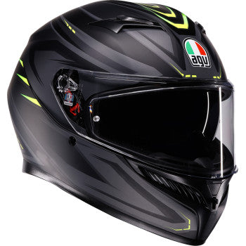 IN STOCK OPEN BOX  AGV Helmet K3 Syth Matte Black/Yellow Fluo Md 2118381004-026-M