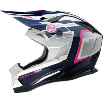 MOOSE OFFROAD MR3 Helmet - F.A.F. - White/Navy/Pink - Large 0110-8950