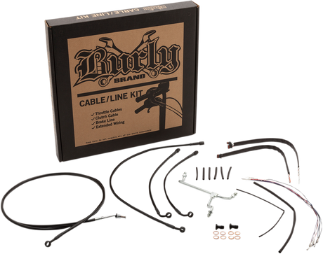 BURLY BRAND Control Kit - 16" Ape Hanger Handlebars - ABS B30-1180