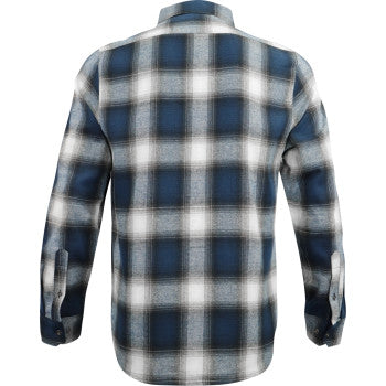 THROTTLE THREADS Parts Unlimited Flannel 25 Shirt - Blue/Black - Medium PSU39ST61BLMR