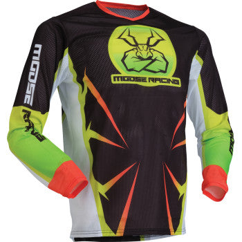MOOSE RACING Youth Agroid Mesh Jersey - Hi-Viz/Black - 2XL 2912-2535