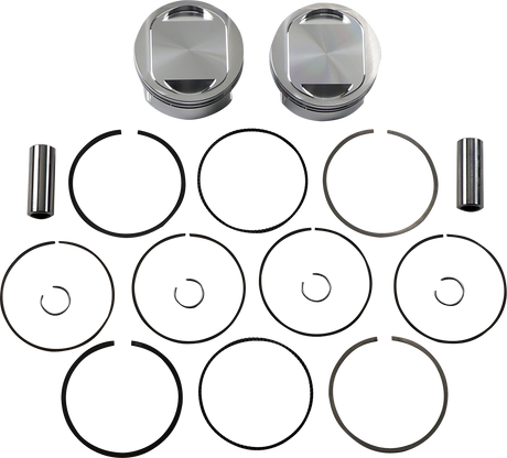 JE PISTONS Piston Kit - 107" - Twin Cam 317211