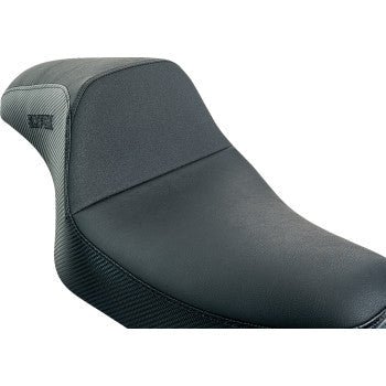 SLYFOX Slyfox Seat - Black Logo - Black Vinyl w/ Slipstop - Carbon Fiber - XL 4684A-slyfox