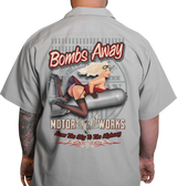 LETHAL THREAT Red Bomber Pinup Shop Shirt - Gray - 3XL DG60164XXXL