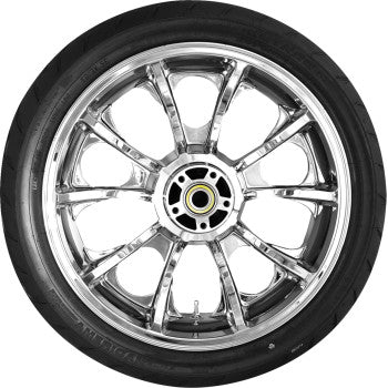 COASTAL MOTO Largo Rear Wheel - Chrome (18") | Dunlop AE2 Tire (180/55B18) PKG2-LAR185CH-ABST