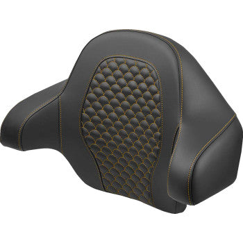 SADDLEMEN Tour Pak - Dragon Scale - Gold Stitch - FLH/FLT '14-'24 814-07-15507