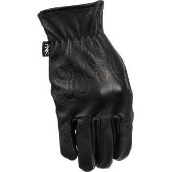 THRASHIN SUPPLY CO. Roper Leather Gloves - Black - Medium TRG-01-09