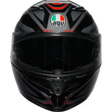 IN STOCK AGV K3 Helmet - Syth - Black/Red - Medium 2118381004-021-M