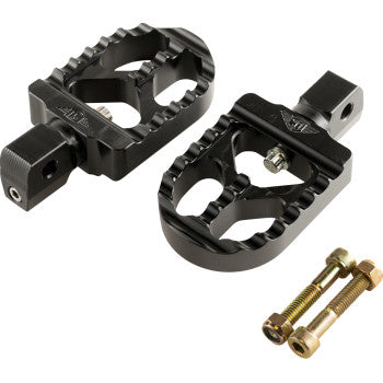 JOKER MACHINE Serrated Footpegs - Black - Short 08-57-8B