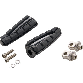 CIRO Footpegs Chicane With H-D Adapters Black 61625