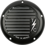 THRASHIN SUPPLY CO. M8 - Derby Cover Finned - Black TSC-3017-4