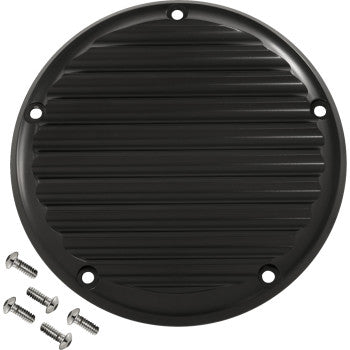 JOKER MACHINE Derby Cover - 5 Hole - Finned - Black - M8 Softail 06-965-1
