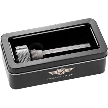 FIGURATI DESIGNS Transmission Oil Dipstick - Magnetic - Knurled - Silver - Twin Cam  FD01-MAGTD-KN-SS