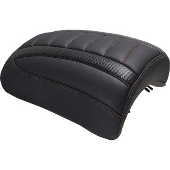 MUSTANG Padded Passenger Seat Cowl - Deluxe - Mandarin Orange Stitch - FLT/FLH '23-'25 88610MO