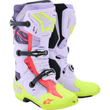 ALPINESTARS Tech 10 Supervented Boots - Purple/Fluorescent Yellow/Diva Pink - US 13 / EU 48 2010520-3150-13