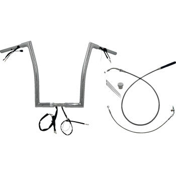 FAT BAGGERS INC. 1-1/4" EZ Install Flat Top Handlebar - 16" - Chrome 749916