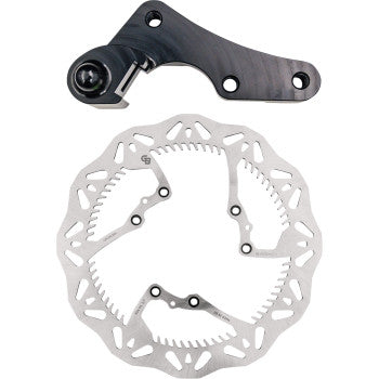 GBRAKES Brake Rotor Kit 270mm Solid Mount Wave Rotor + Bracket GBDOS211